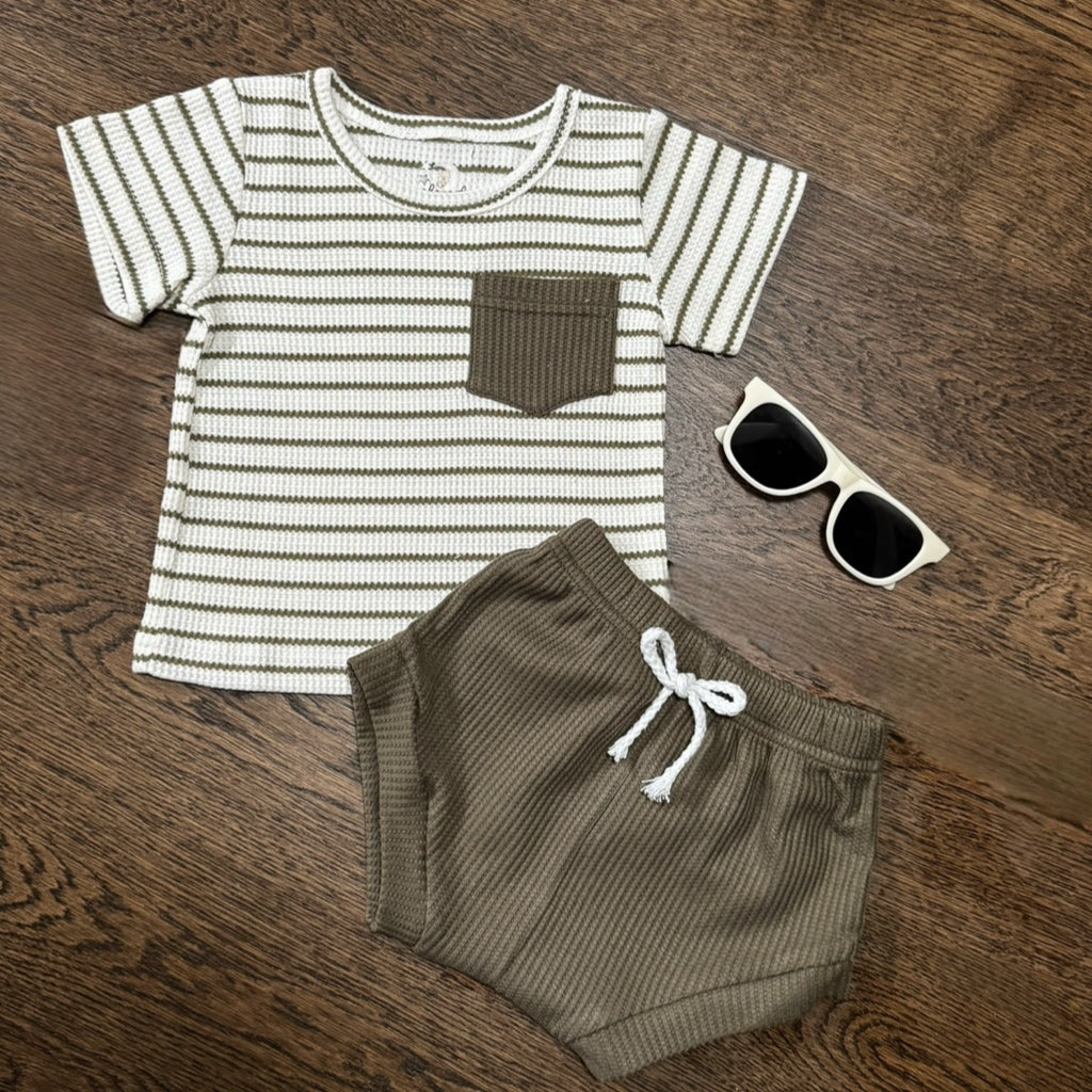 Army Green Two-Piece Set